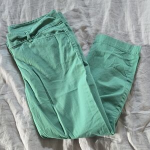 LOFT Seafoam Green Original Crop Pants